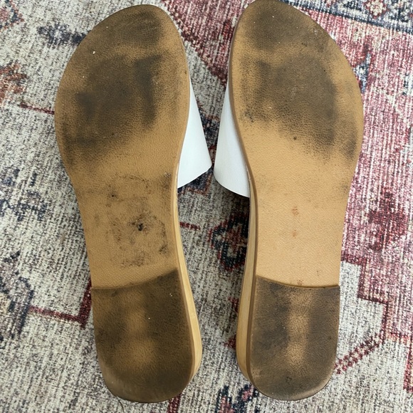 Coconuts by Matisse - small wedge white leather slide sandal - Picture 3 of 4